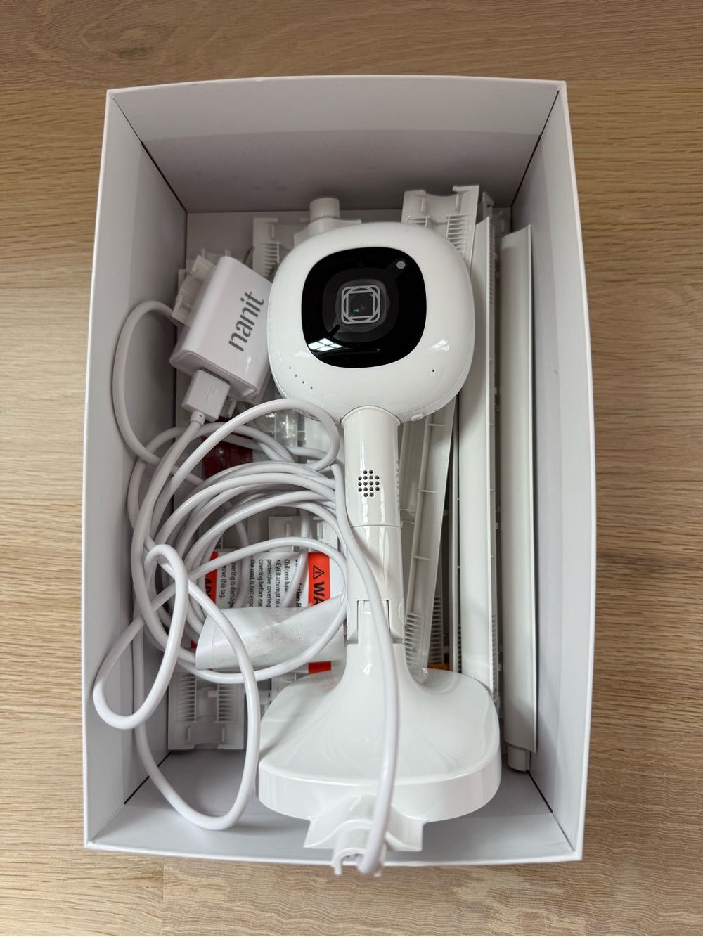 Nanit White Baby Monitor with Stand and Mount Accessories